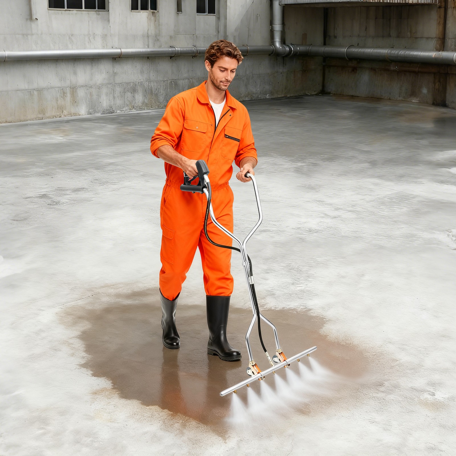 39″ Pressure Washer Water Broom 7 Nozzle 5000 PSI Commercial Grade Surface Clean