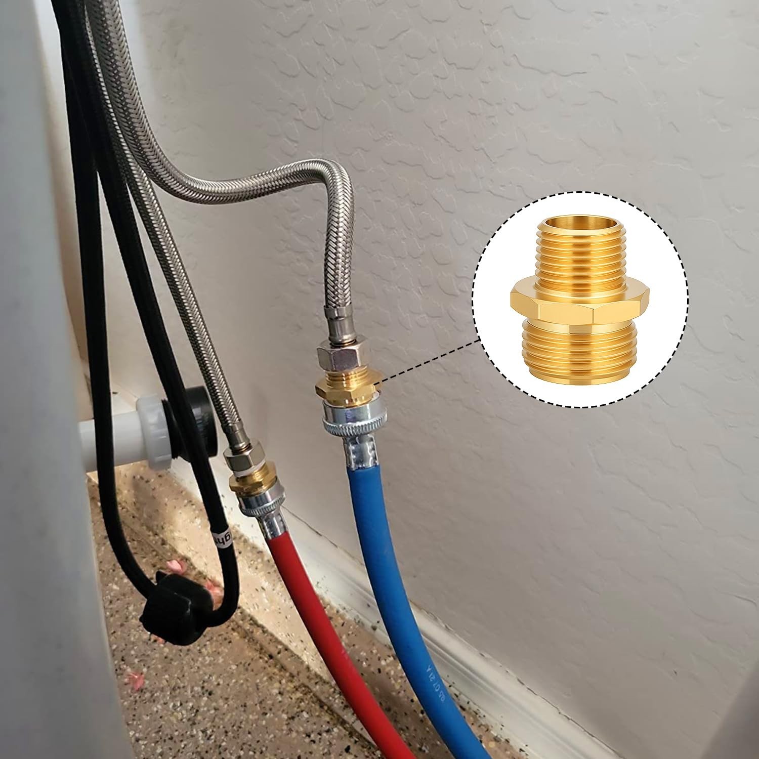 Garden Hose Adapter Fittings Solid brass Connectors Hose conversion pipe conn…