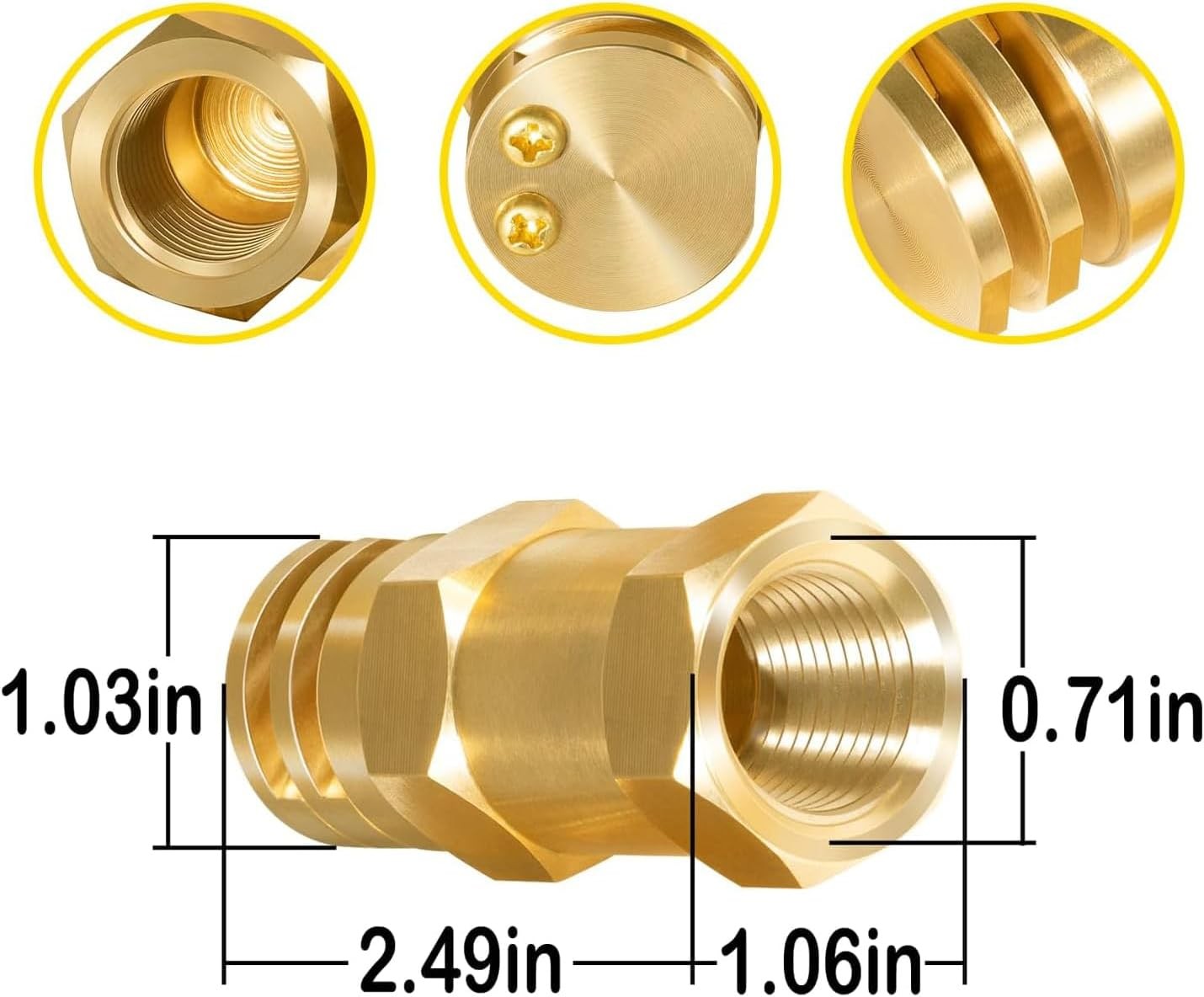 Boomless Spray Nozzle 1/2″ FPT #10 Orifices (90° and 180° Caps) 4.2 GPM #6541-1