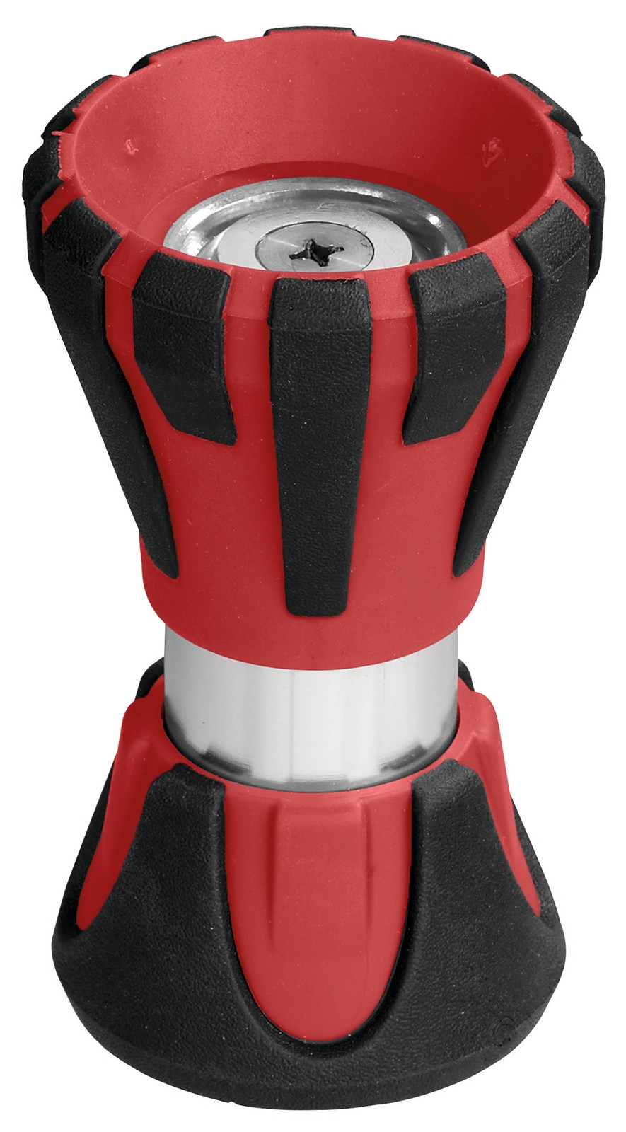 Orbit Red/Black Rubber Coated Twist Fire Hose Nozzle with Standard 3/4 in. Outdo