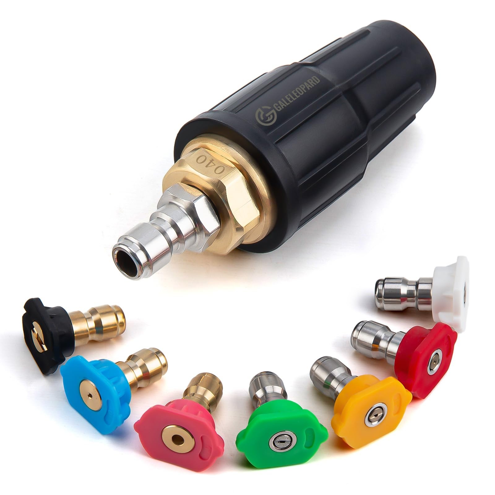 Turbo Nozzle Pressure Washer Tips, 4000 PSI Upgrade 360° Rotating Turbo Spr