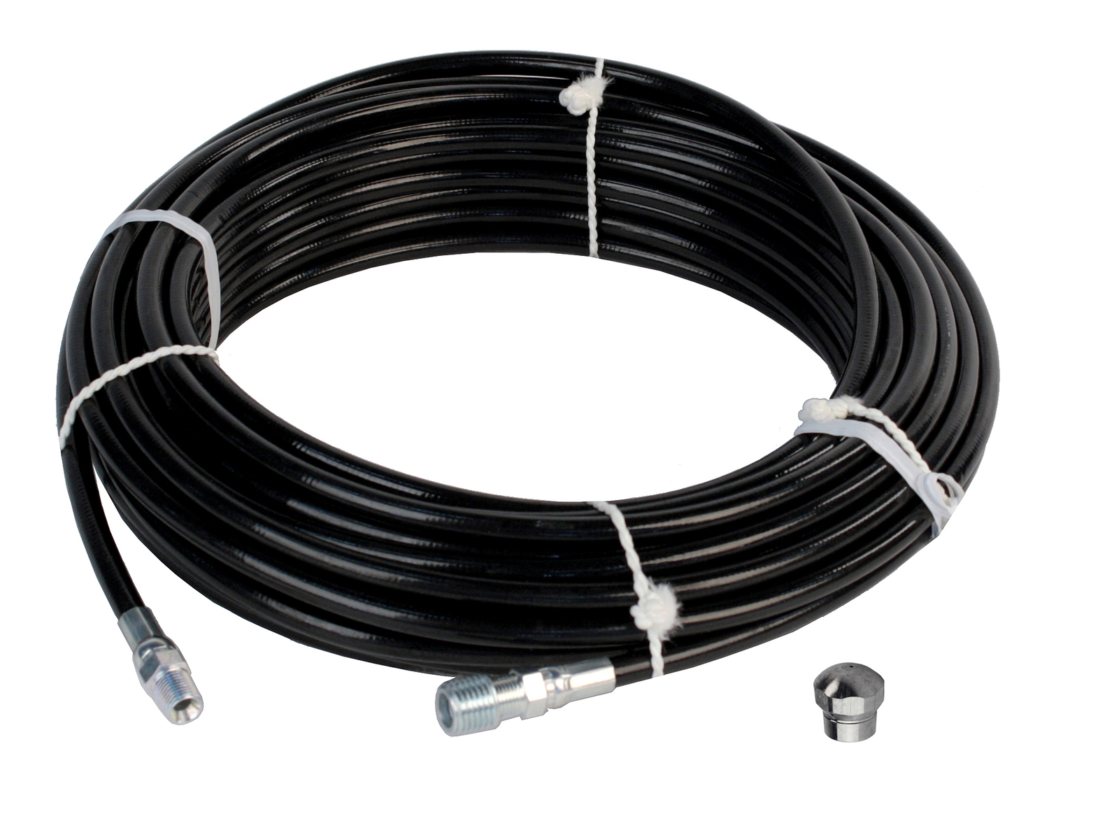 Schieffer 1/8″ x 50′ 4800 PSI Thermoplastic Sewer Jetter Hose & 6.0 Nozzle