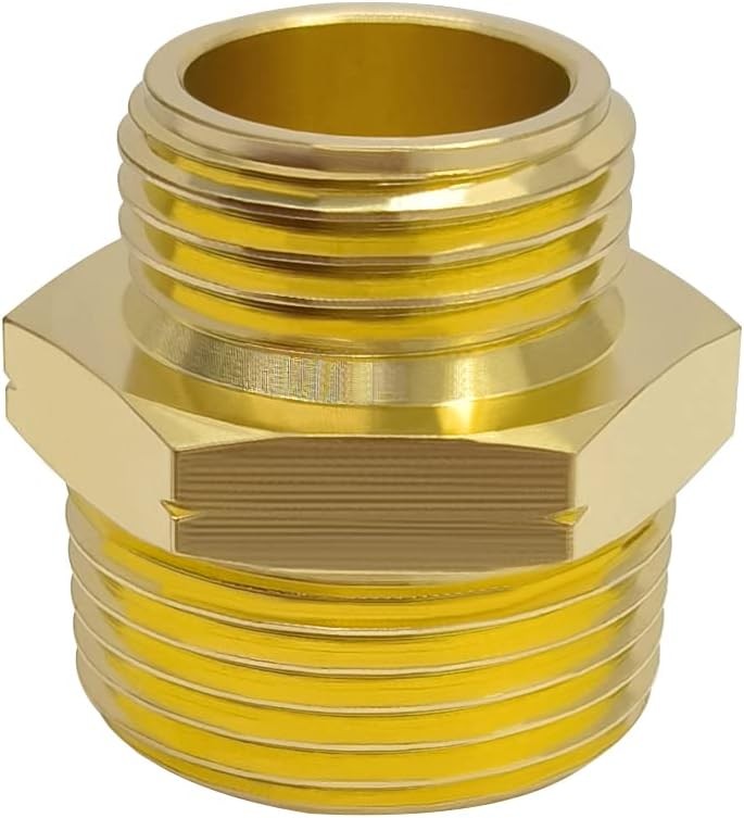 Hooshing Garden Hose Adapter 3/4″ GHT Male to 1″ NPT 1 x 3/4GHT