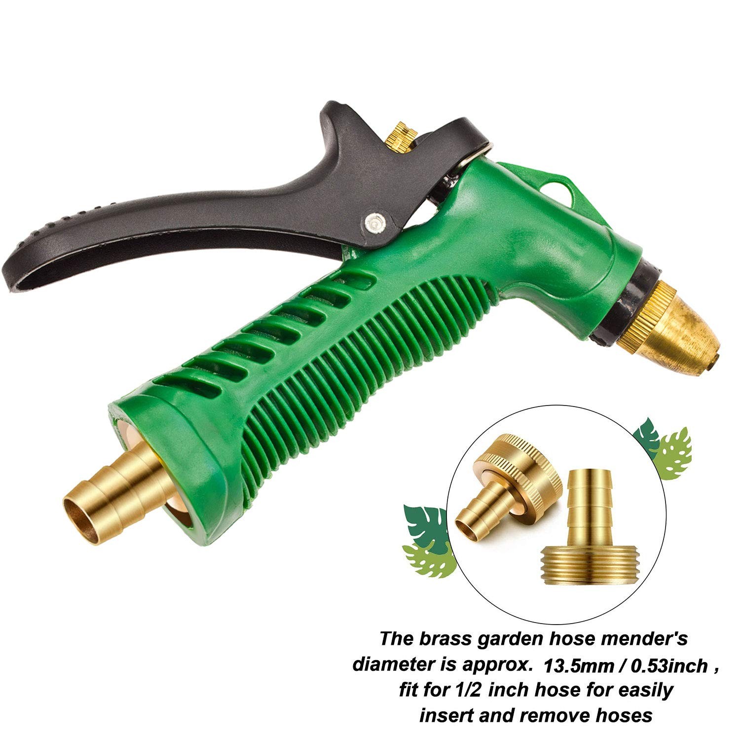 Hotop 4 Set 1/2 Inch Garden Hose Repair Connector Kit Hoses inch, Gold