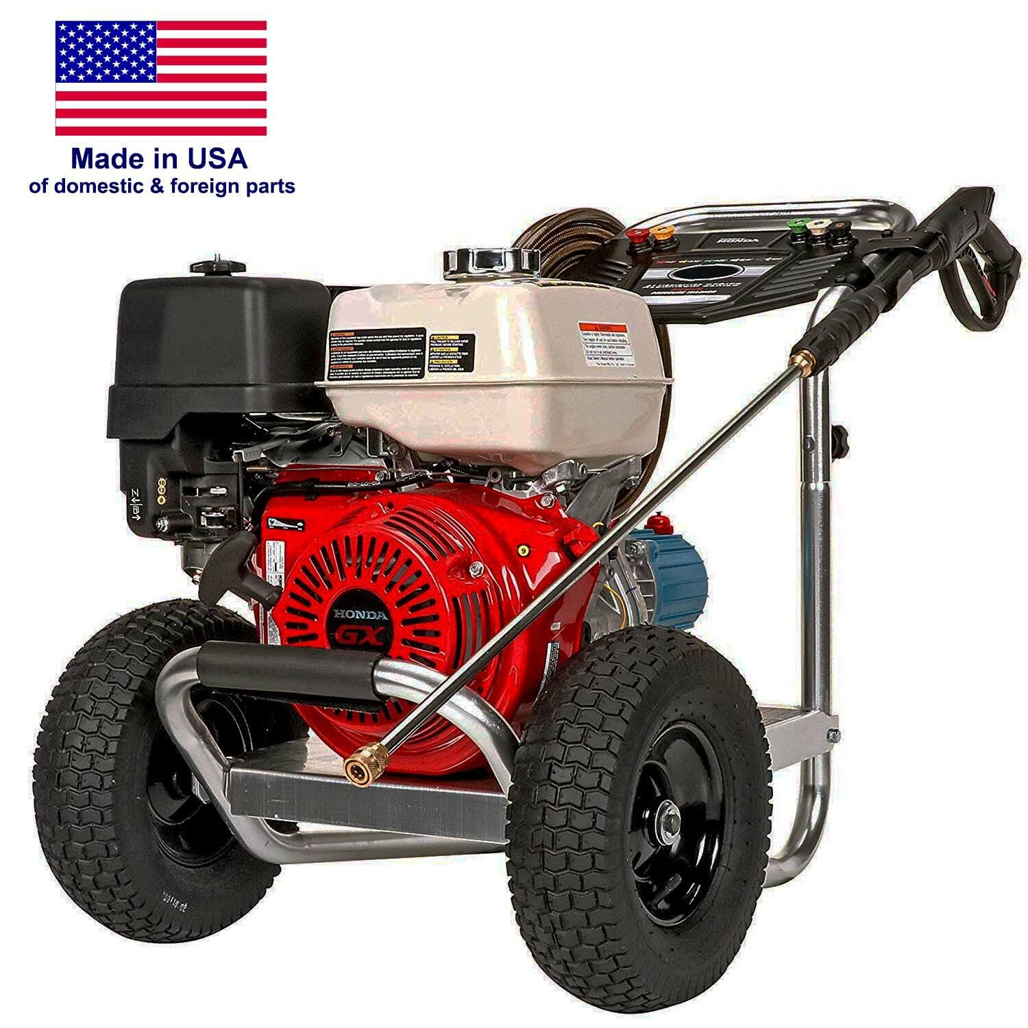 Gas Pressure Washer – Cold Water – 4200 PSI – 4 GPM – Aluminum Frame – Honda Eng