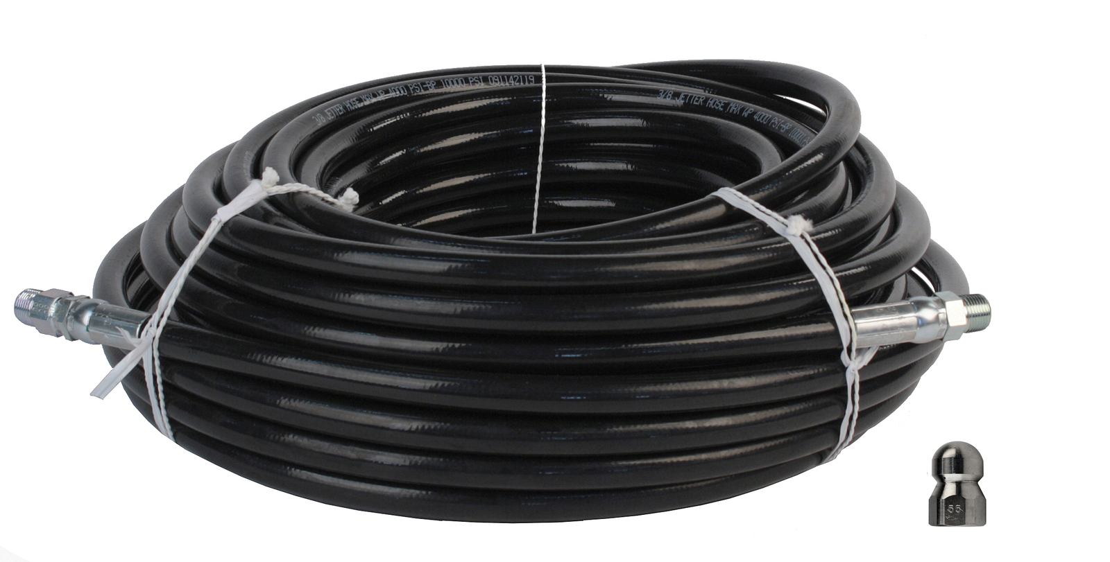 Schieffer 3/8″ x 100′ 4000 PSI Thermoplastic Sewer Jetter Hose & 5.5 Nozzle