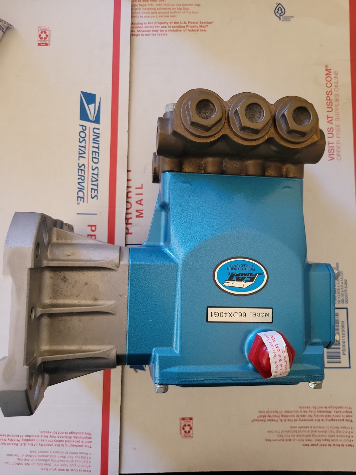Cat Pumps model 66DX40G1 ceramic plunger triplex pump Bare Pump