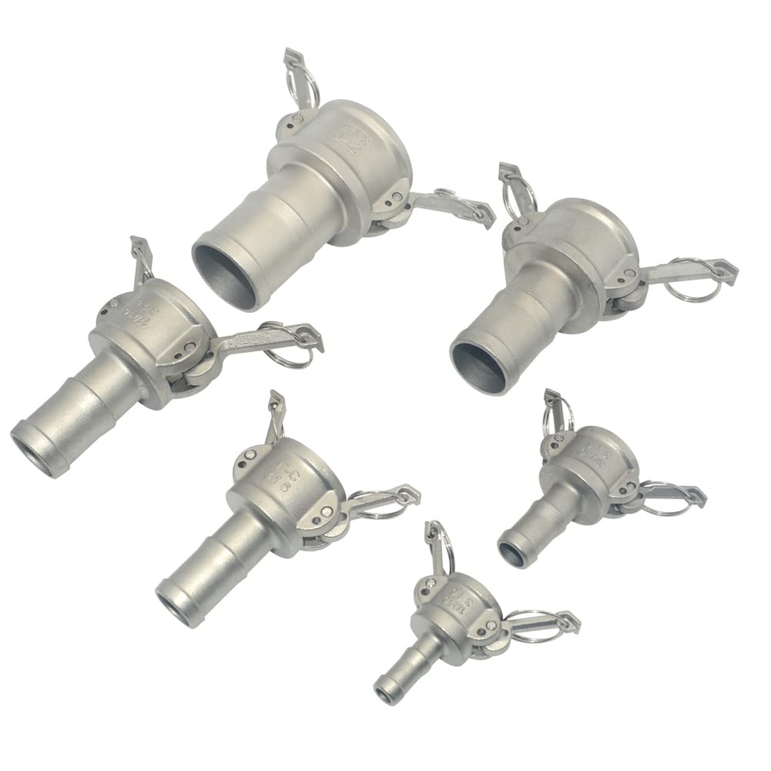 VARMHUS Hose Barb Fitting x 3/4″C Trash Pump Adapter Female Camlock,Stainless…