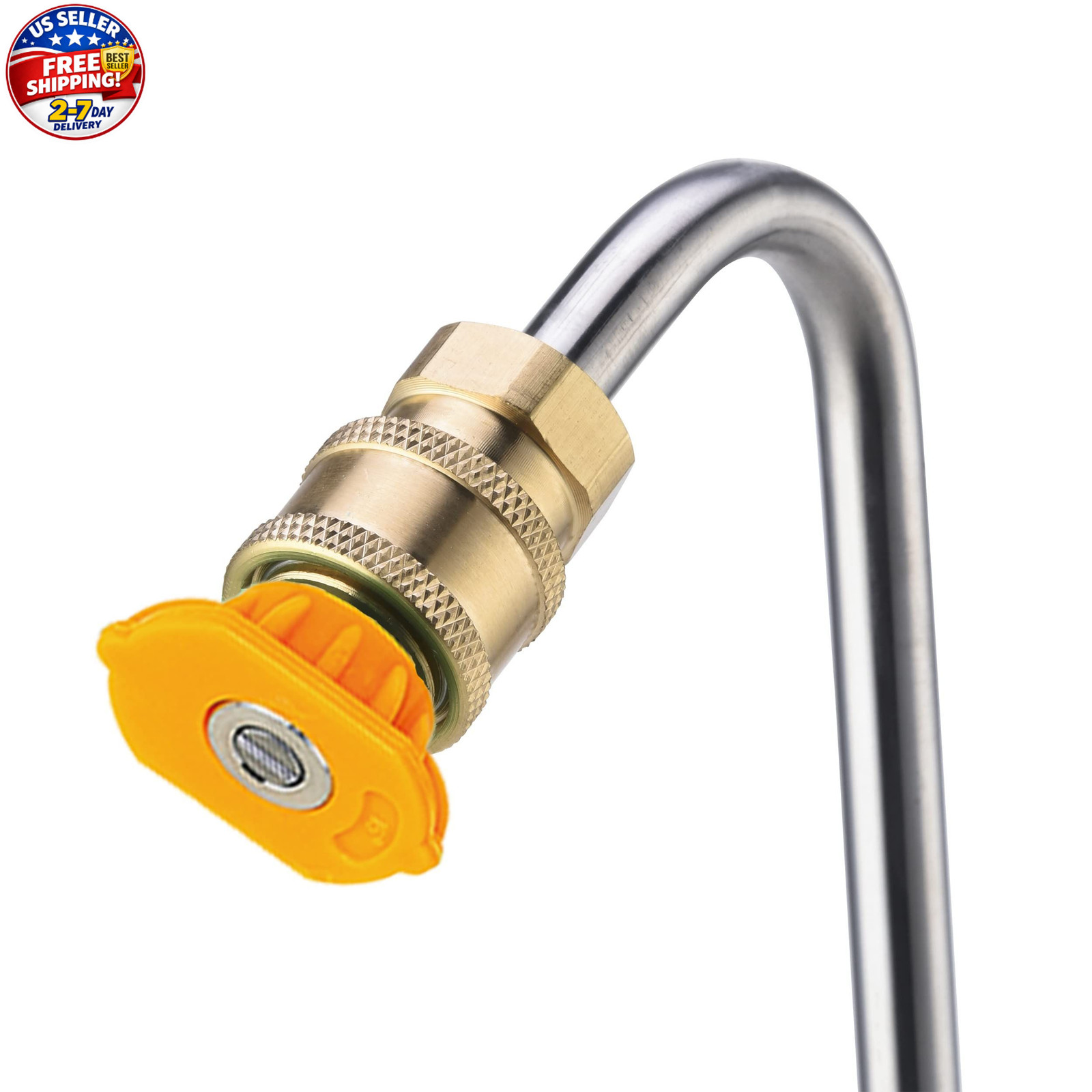 Stainless Steel Pressure Washer Gutter Cleaner Attachment, Angled Extension Wand