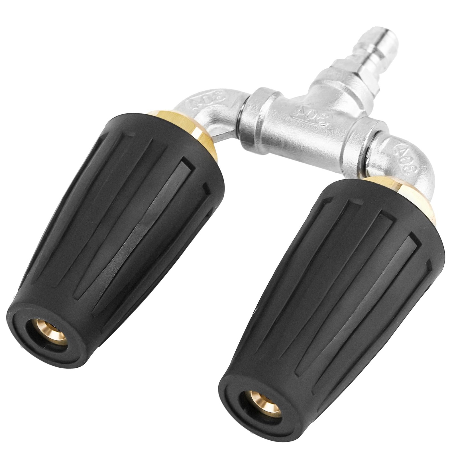 Raincovo Dual Turbo Nozzle Pressure 1.8 inches x 3 x 4 inches, Black