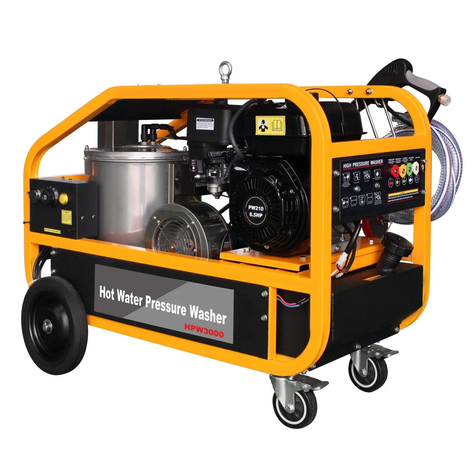 AGT Hot Water High Pressure Washer Machine 3000 PSI 6.5HP Washer Diesel Burner