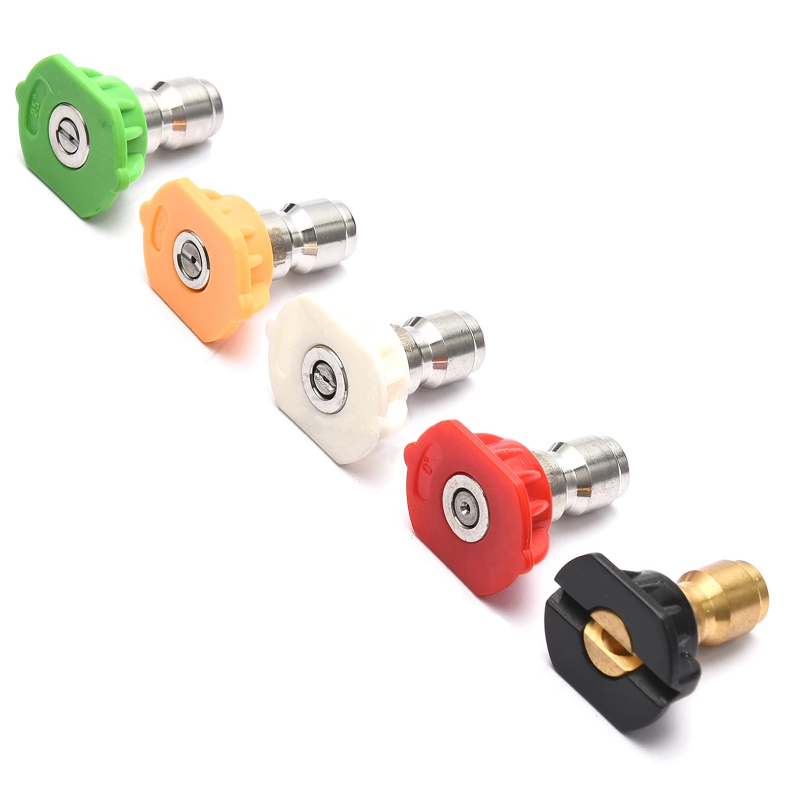 Universal Pressure Washer Nozzles, 1/4-Inch Quick Connect, Hot（85°&#