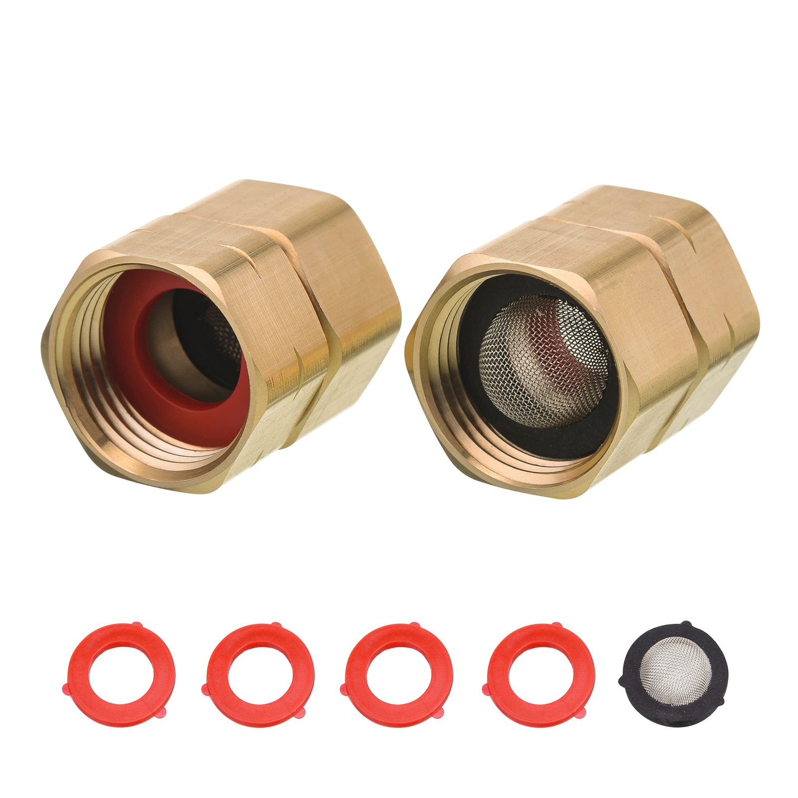 M MINGLE Garden Hose Adapter, Female to Female, 3/4 Inch Heavy 0.75 inches