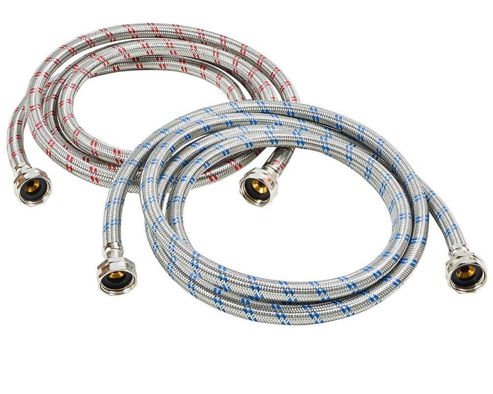 Washing Machine Hoses (4FT) – OCT Connect for Easy & Secure 4ft, Blue,Red