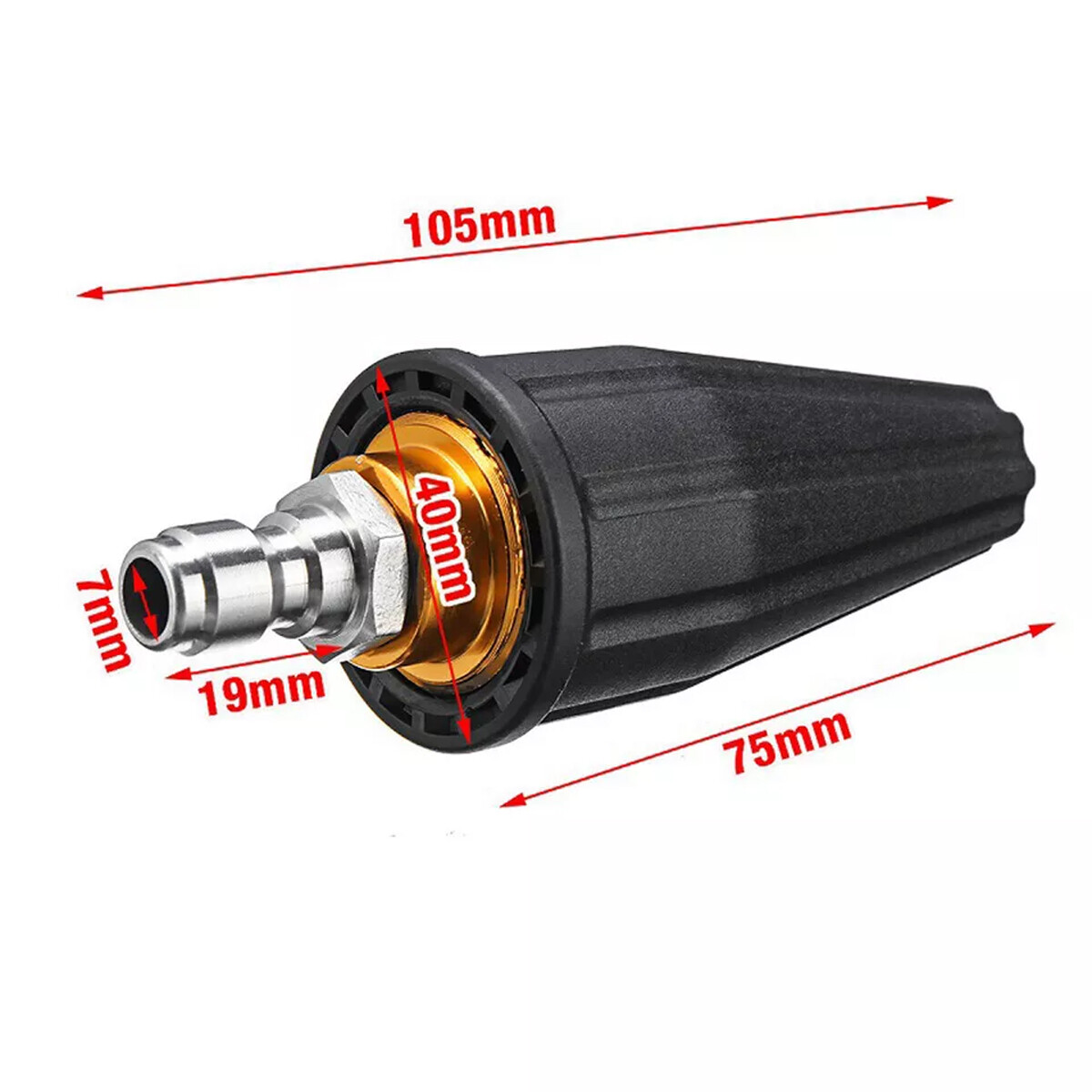 1/4″ High Pressure Washer Rotating Turbo Nozzle Spray Tip 4.0 GPM 4000PSI Spray
