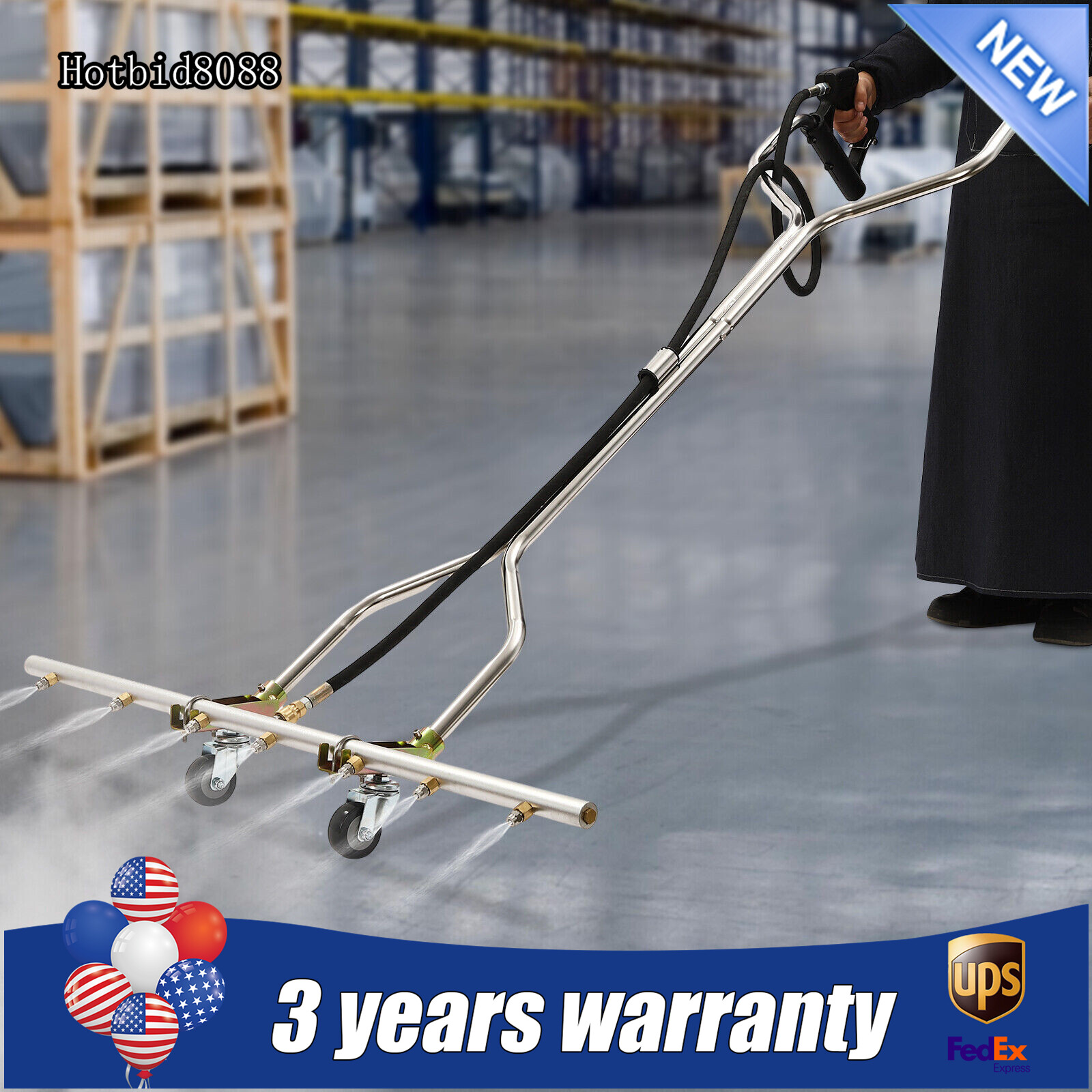 39″ 7-Hole Water Broom For Hot and Cold Water Pressure Washer 100x160cm/39*63in