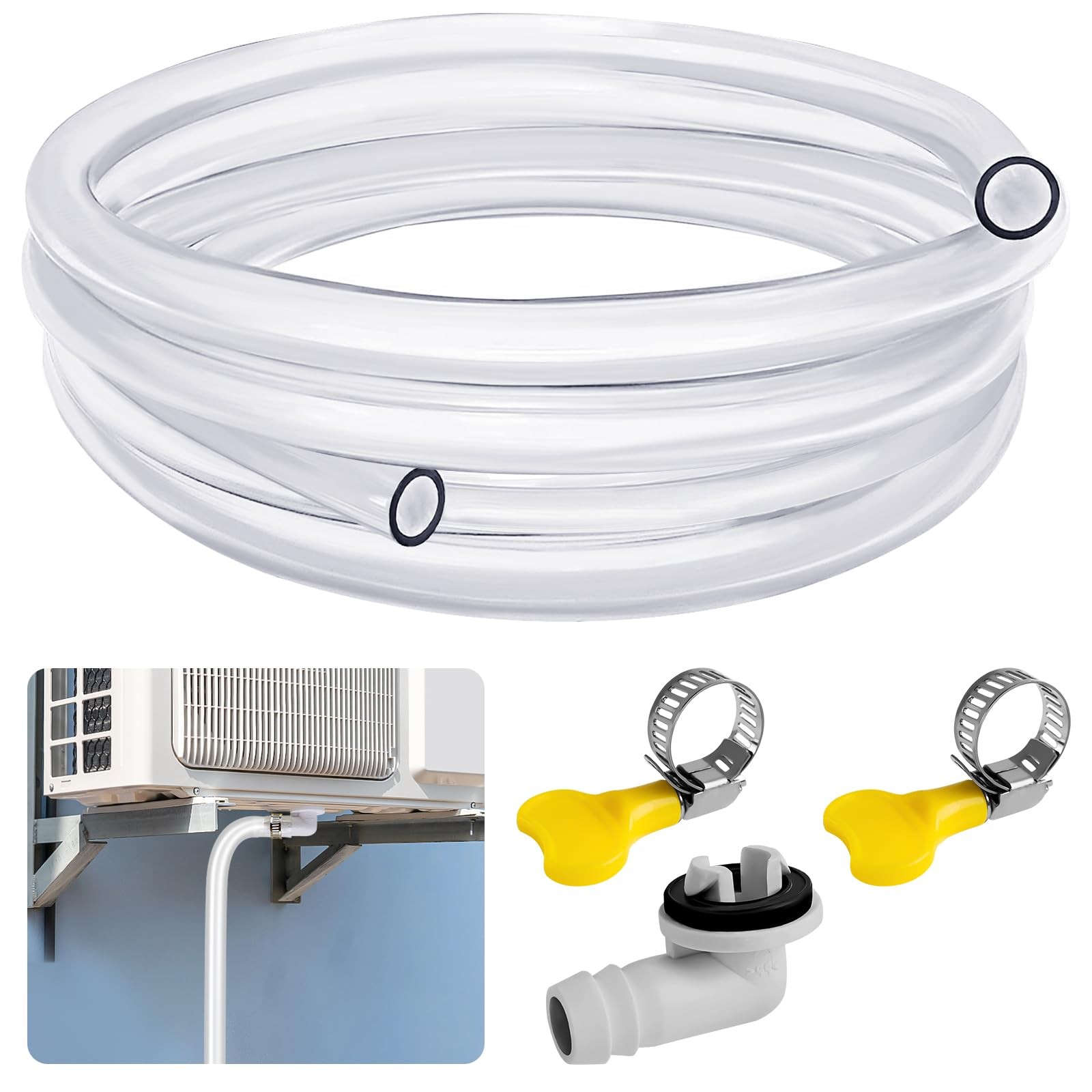 UNIFAMLIY 10Ft Portable Air Conditioner Drain Hose, Universal AC 1pack, clean