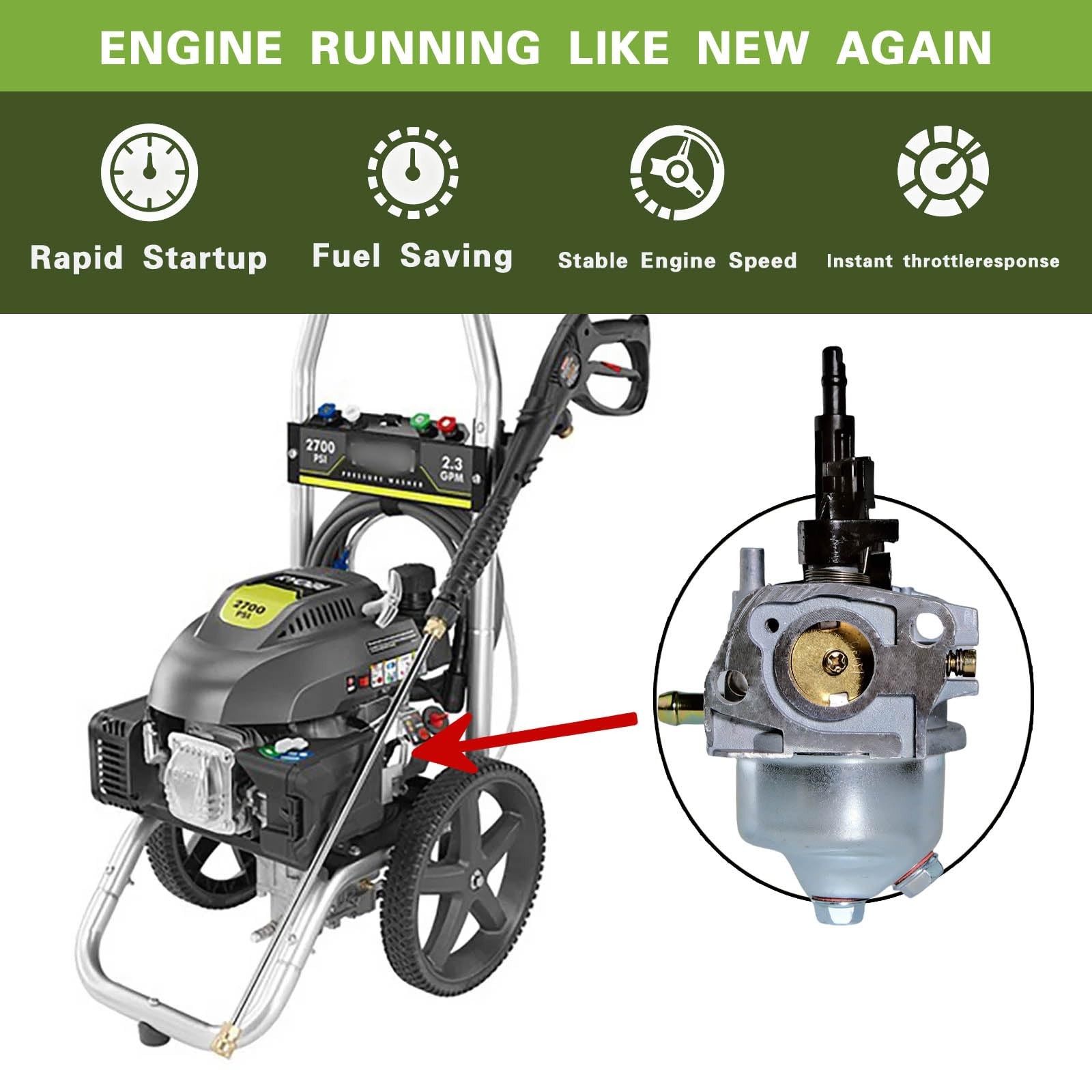 RY802700 Carburetor Carb Kit Fit for Ryobi As shown in the picture