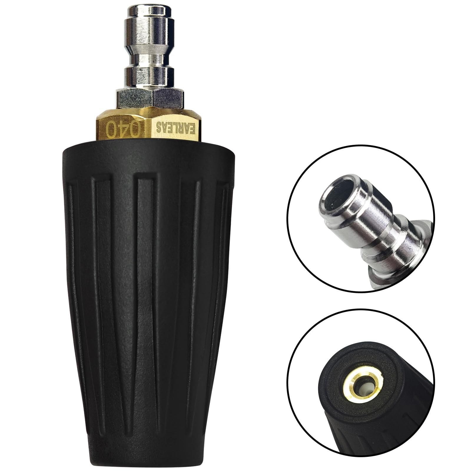 Turbo Pressure Washer Nozzle 4500 PSI, 1/4 Inch Quick Connect, 360° Rotatin