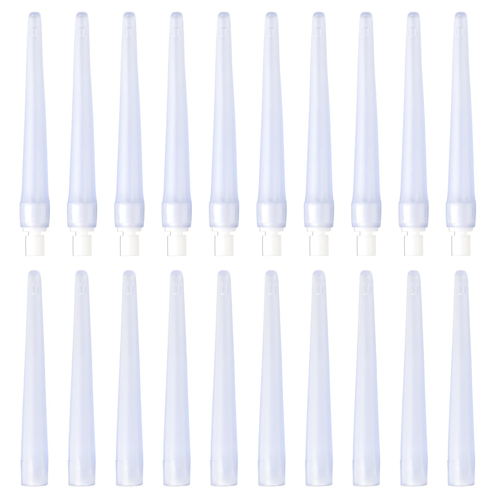 20 Pcs Enema Replacement Flexible Tips for Kit with Connectors, Clear
