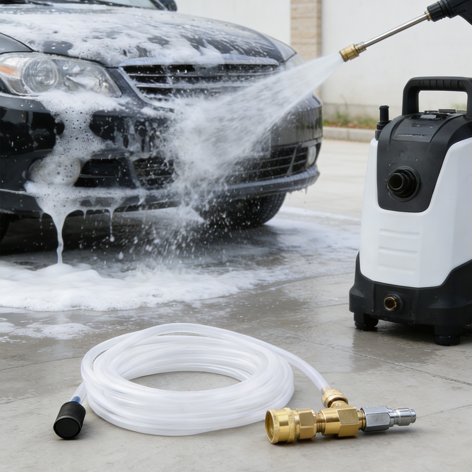 5000 PSI Adjustable Soap Injector for High-Pressure Washer, Soap Dispenser Kit