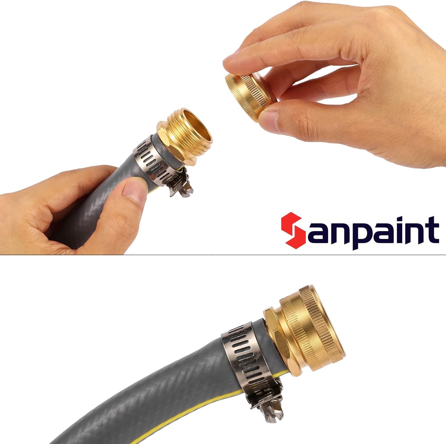 2 Pack 3/4″ Brass Garden Hose End Caps with Washers Female(2 Pack),