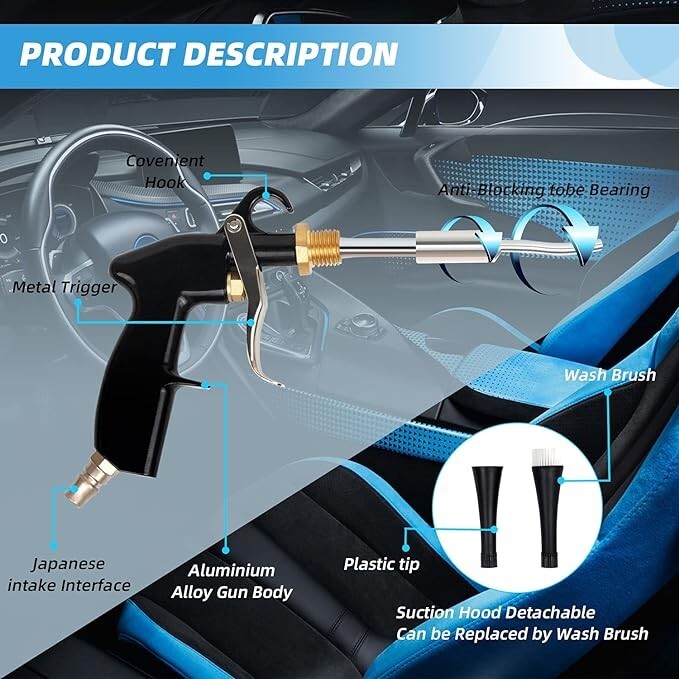 Pistola de lavado de pulverización Interior de coche de alta presión. neuvo.2024