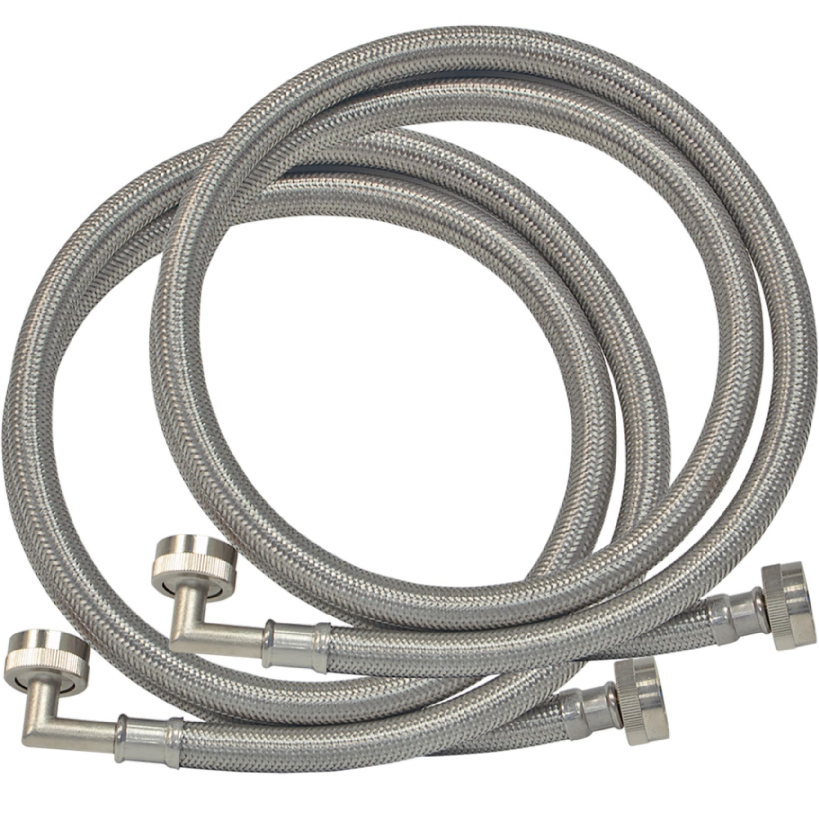 Eastman 5 ft Washing Machine Hose Connectors 5 ft., 2 Pack, Stainless Steel