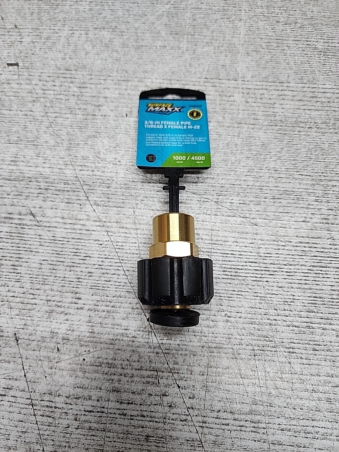 NEW Pressure Washer 3/8” FPT To M22 Gun Connector Surface Maxx (Brass)