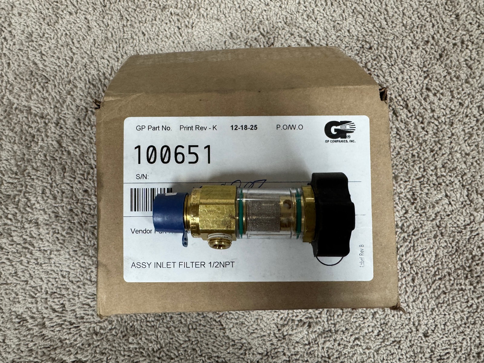 General Pump 100651 Inline Water Filter 1/2″ NPT Male x 3/4″ GH Female