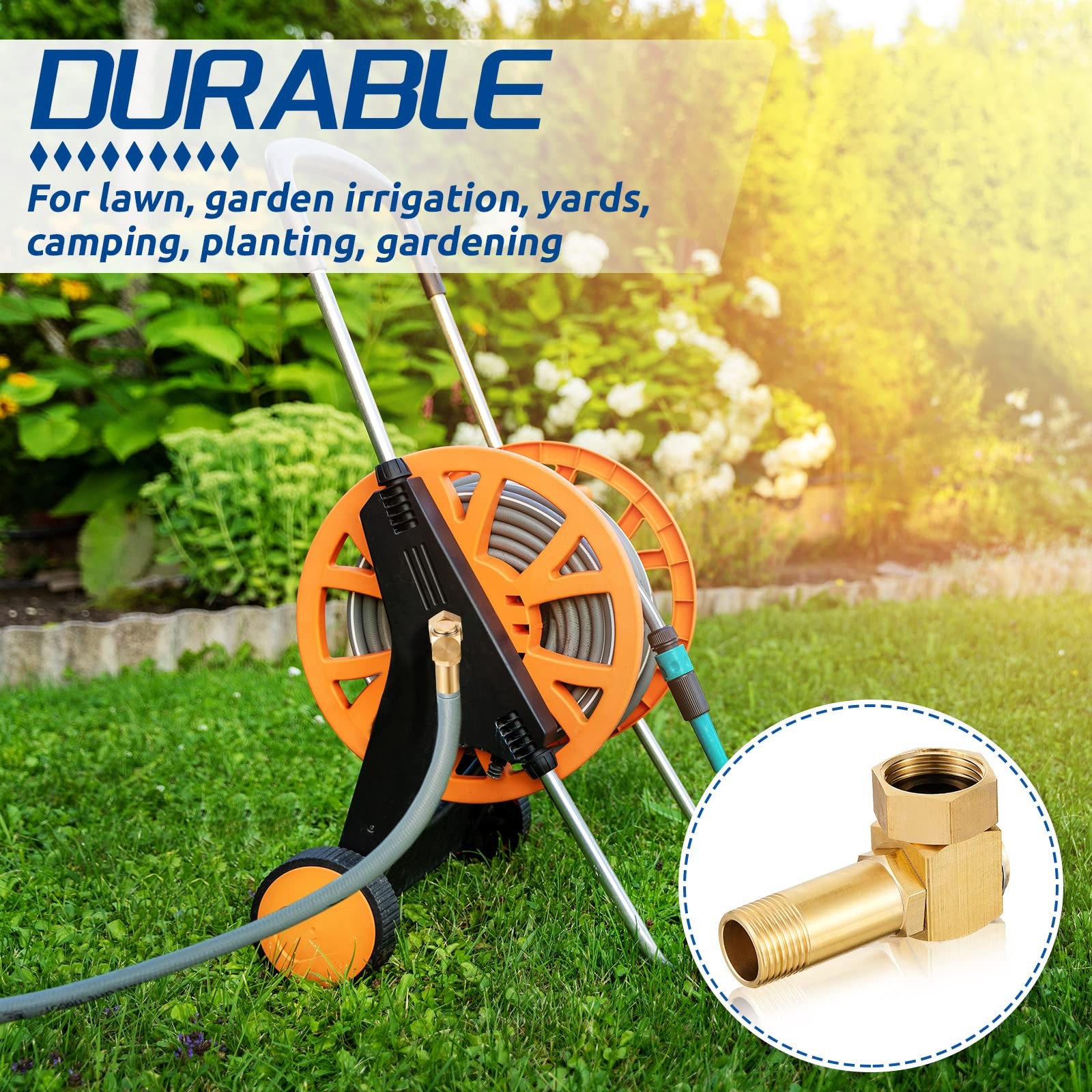 Amylove 2 Pieces Hose Reel Swivel Fittings Garden Replacement…