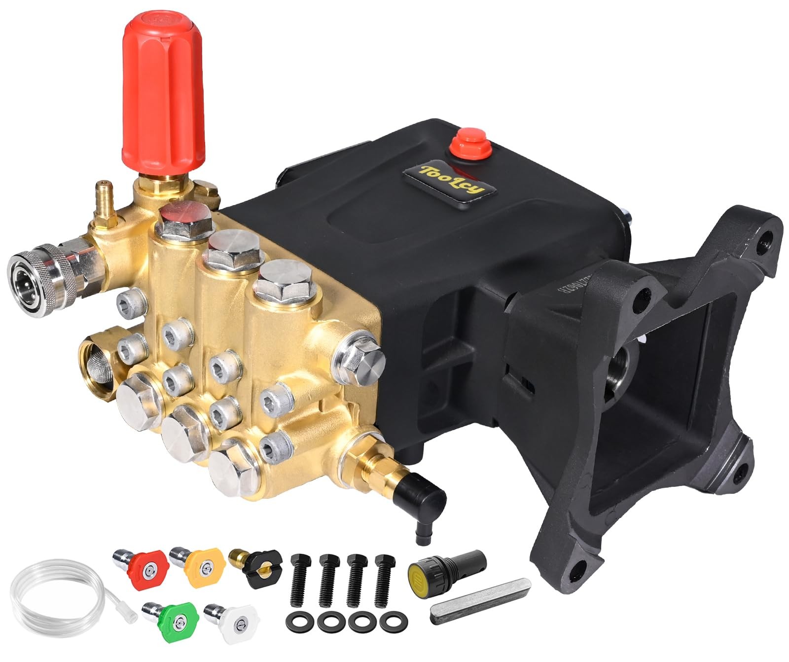 Pressure Washer Pump Max 4400 PSI 4.2 GPM, 1″ Shaft 4400, Black