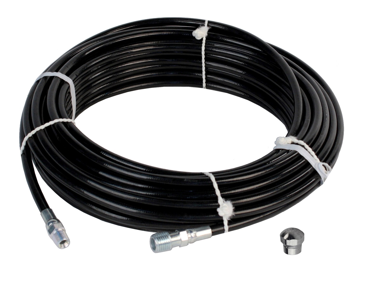 Schieffer 1/8″ x 100′ 4800 PSI Thermoplastic Sewer Jetter Hose & 5.0 Nozzle