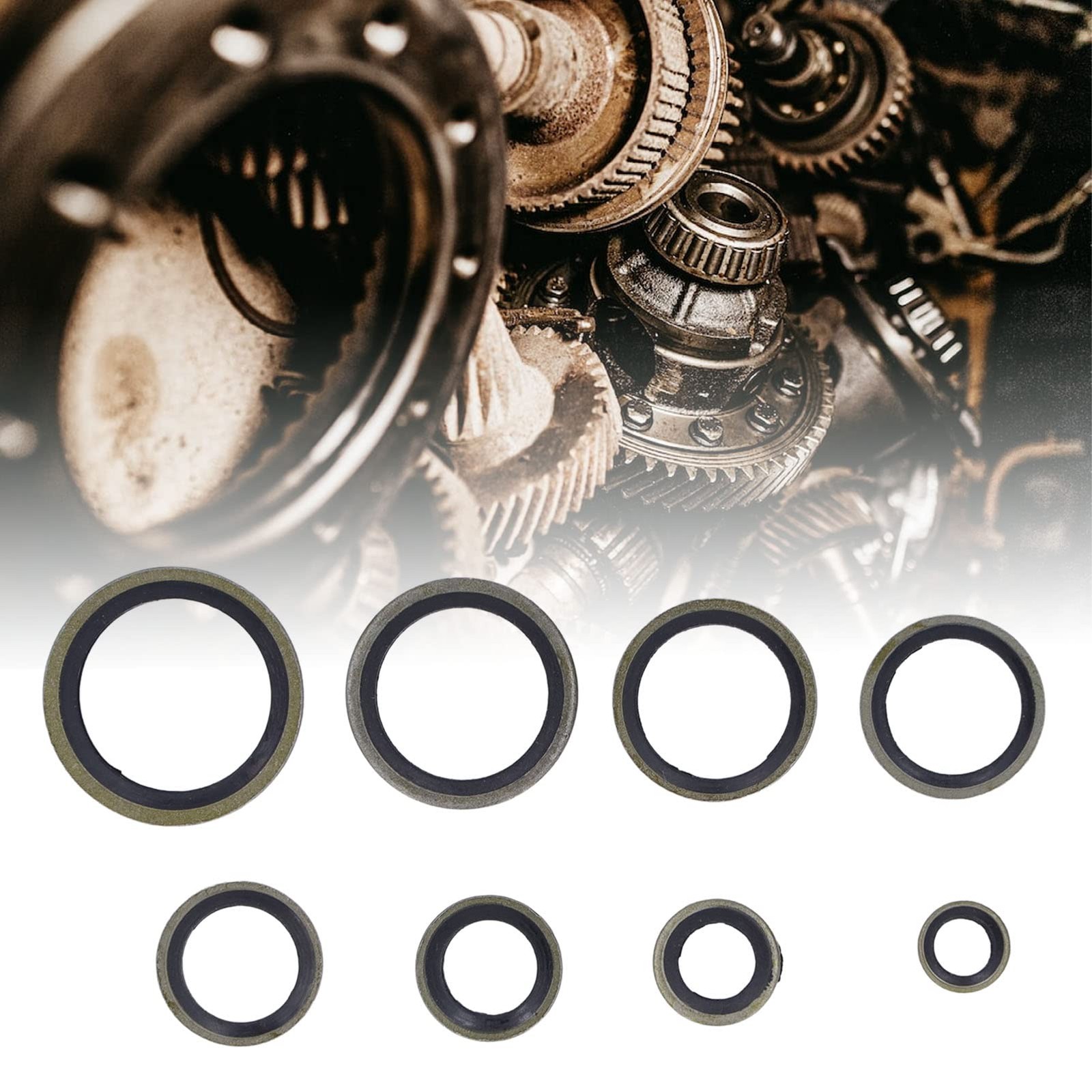 KooingTech 110PCS 8 Sizes Crush Washer, Oil Drain Plug Gasket M6 M8 6mm-20mm