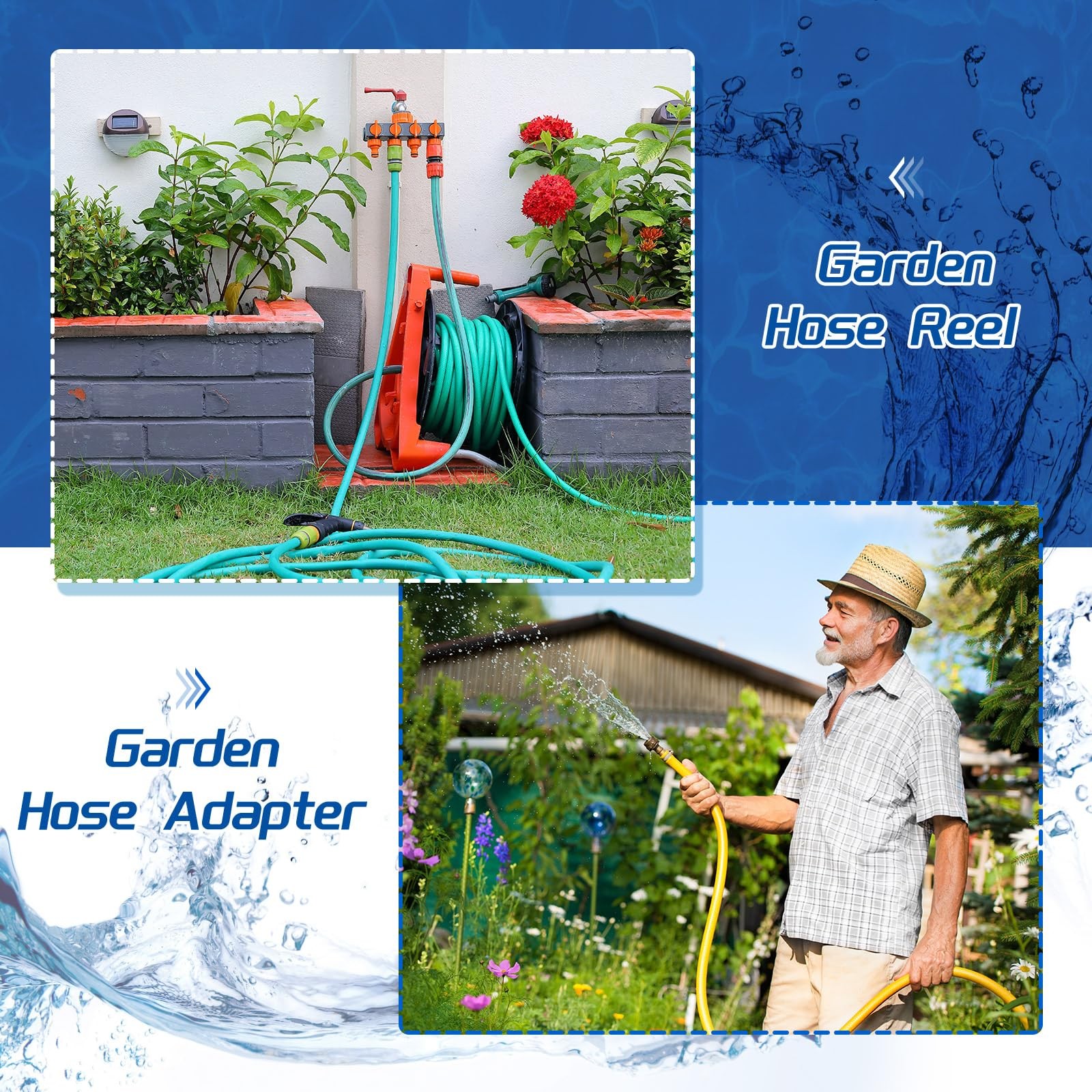 Amylove 2 Pieces Hose Reel Swivel Fittings Garden Replacement…