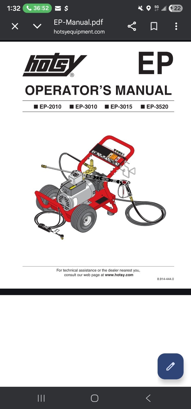 BX-282039 Hotsy Pressure Washer 1.107-026.0 (B)