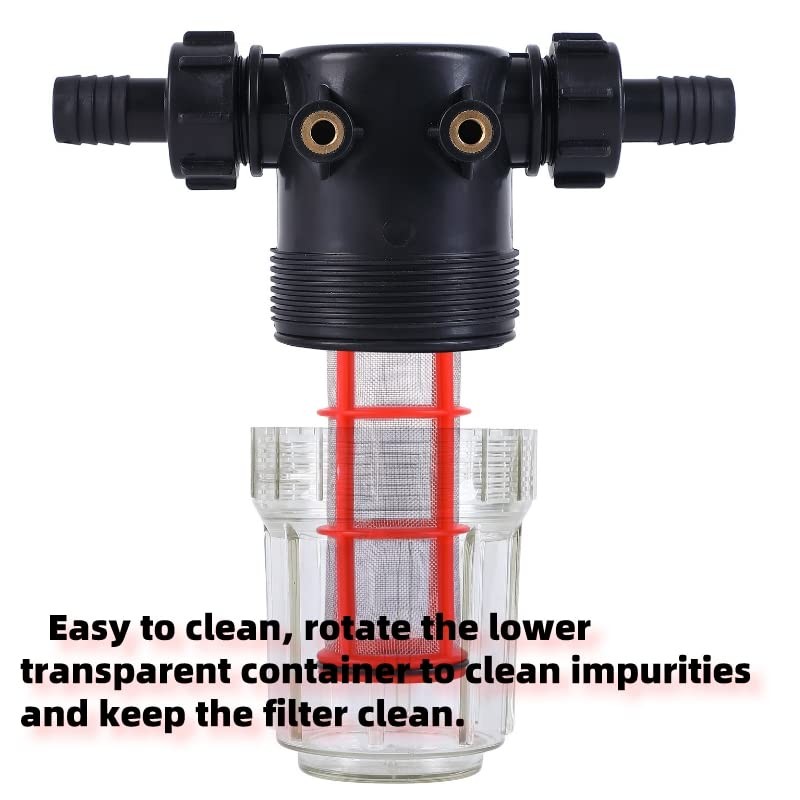 Aimela 3/4”1/2”hose barb filter, sedimentation filter Transparent