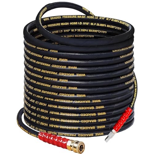 LIULO 100FT Pressure Washer Hose 4000 PSI 3/8″ Quick Connect