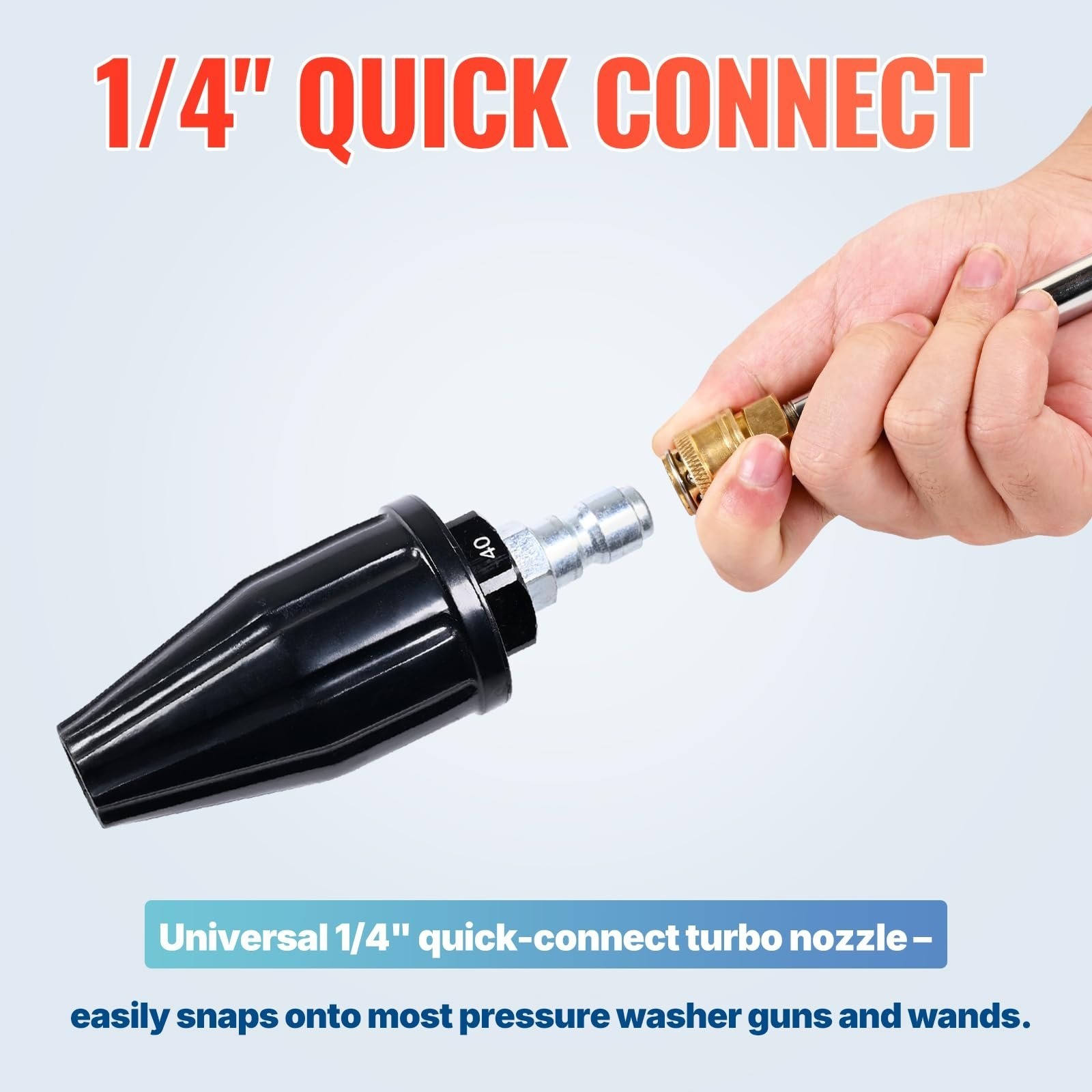 YAMATIC Pressure Washer Turbo Nozzle 3000 PSI 4.0 GPM 360° Rotating
