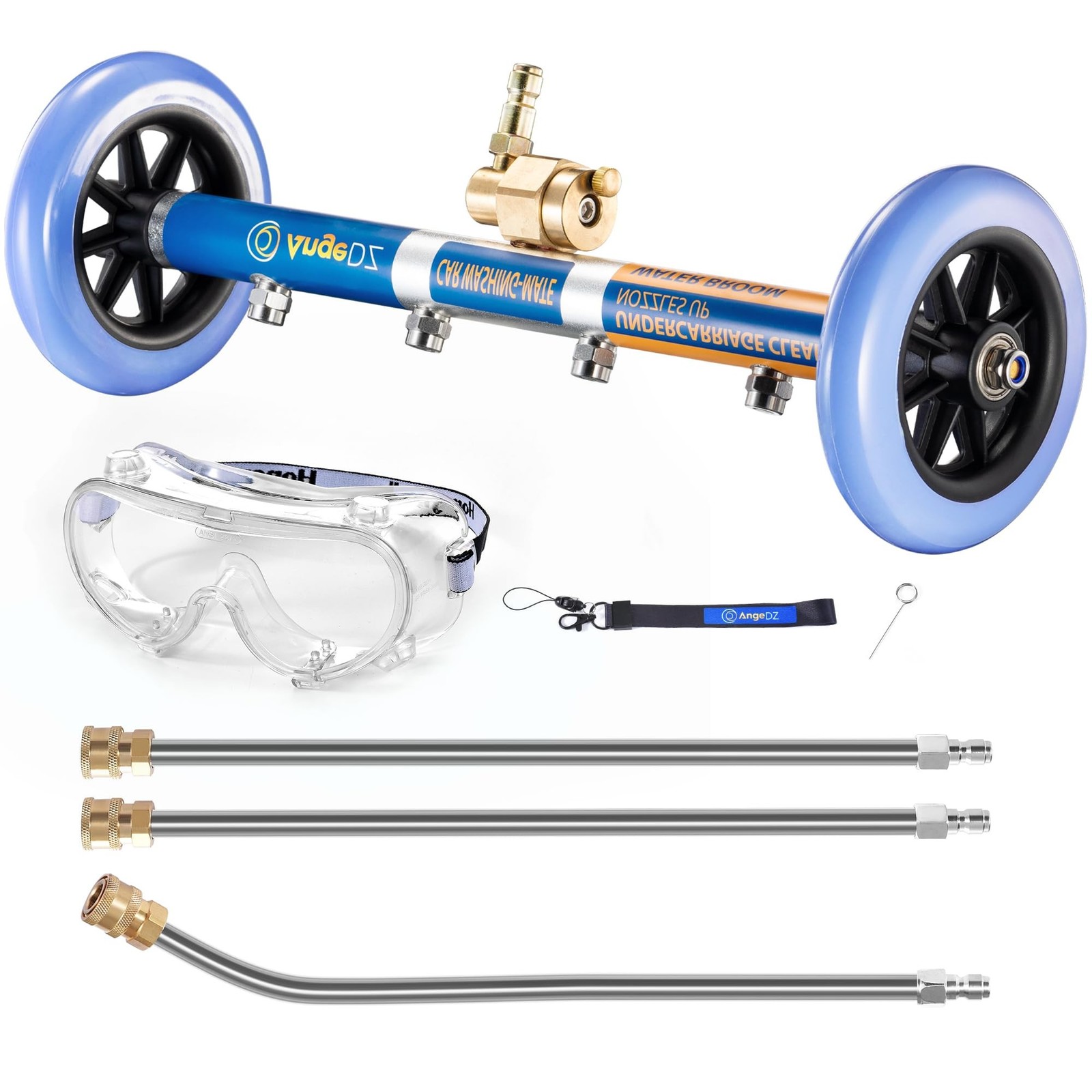 Undercarriage Pressure Washer Attachment, 16″ Water Broom, Power Washer Acces…