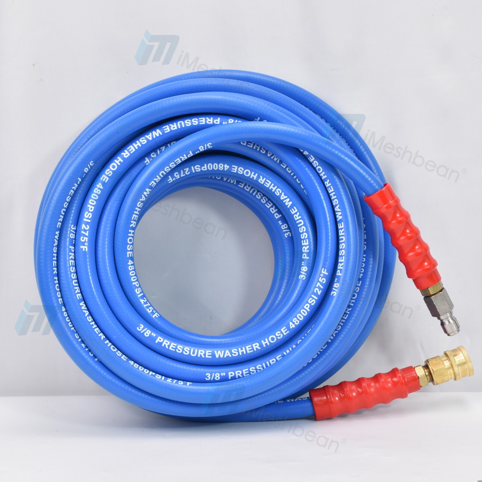 Hot Water Pressure Washer Hose 3/8″ x 100ft 4000 psi Non-Marking One Steel Braid
