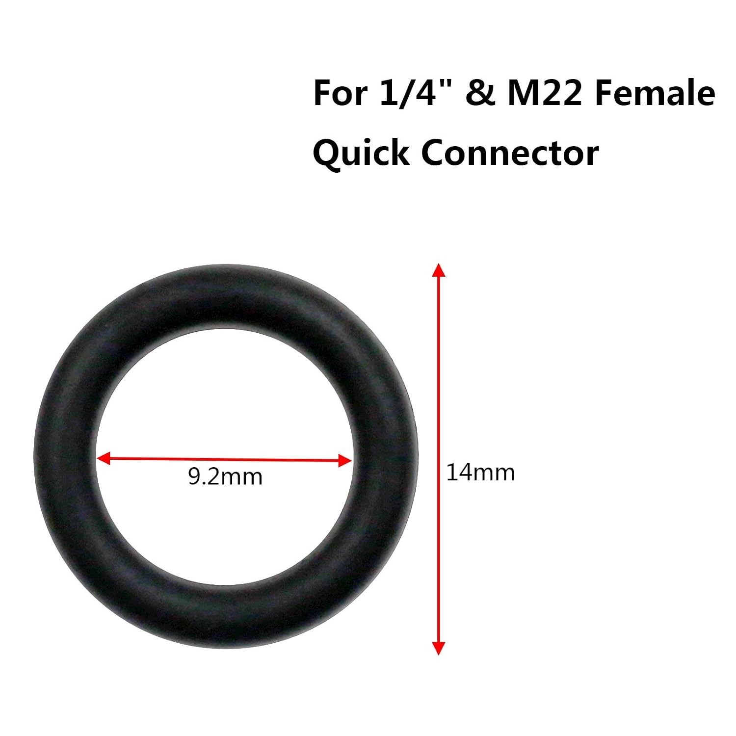 50Pcs Power Pressure Washer O Rings for 1/4 Inch M22 Quick Connect black