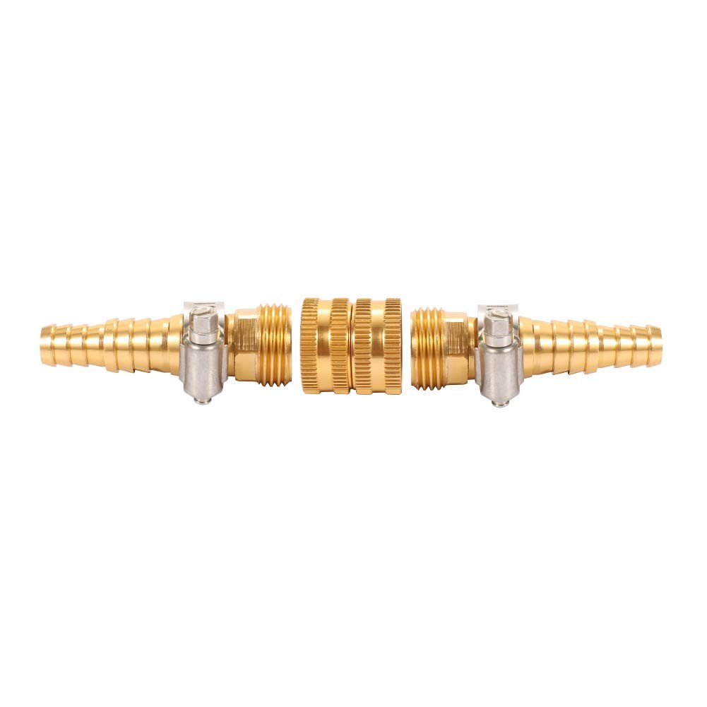 Maofa Metal Garden Hose Repair Connector End Male Female 2UNFM, Gold