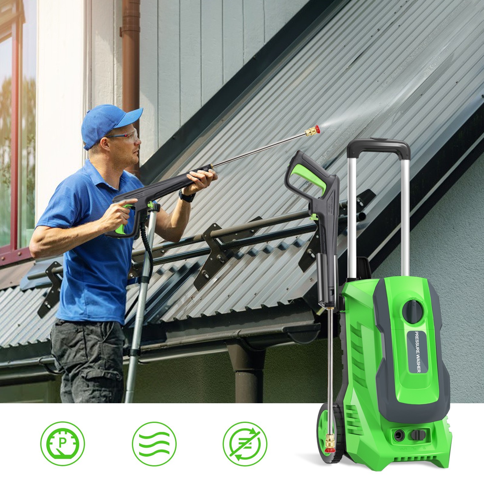 4200 PSI 2.8 GPM Compact Electric Pressure Washer for outdoor,driveway,car,yard