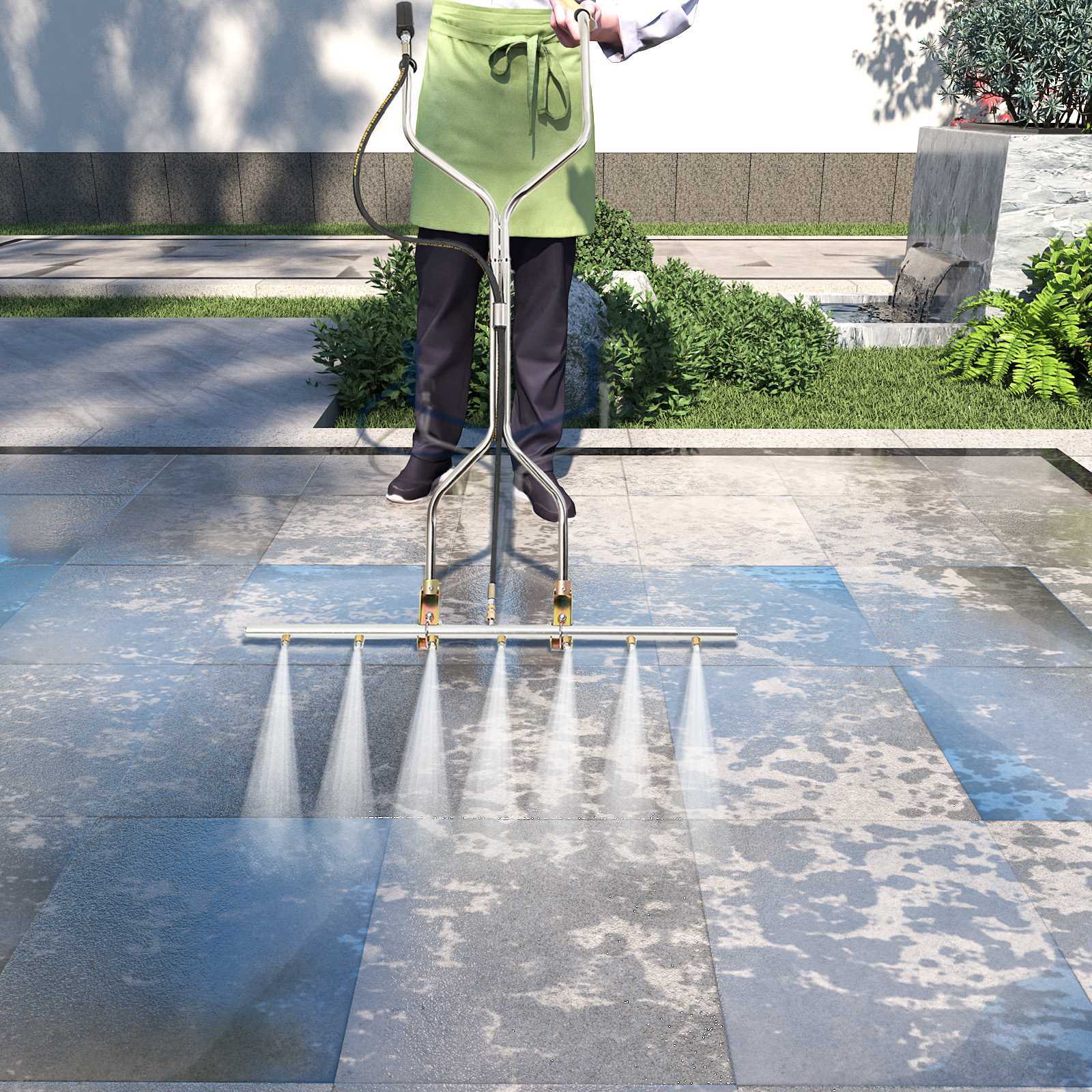 39” 5000PSI Pressure Washer Water Broom with 7 Nozzles For Hot & Cold Water