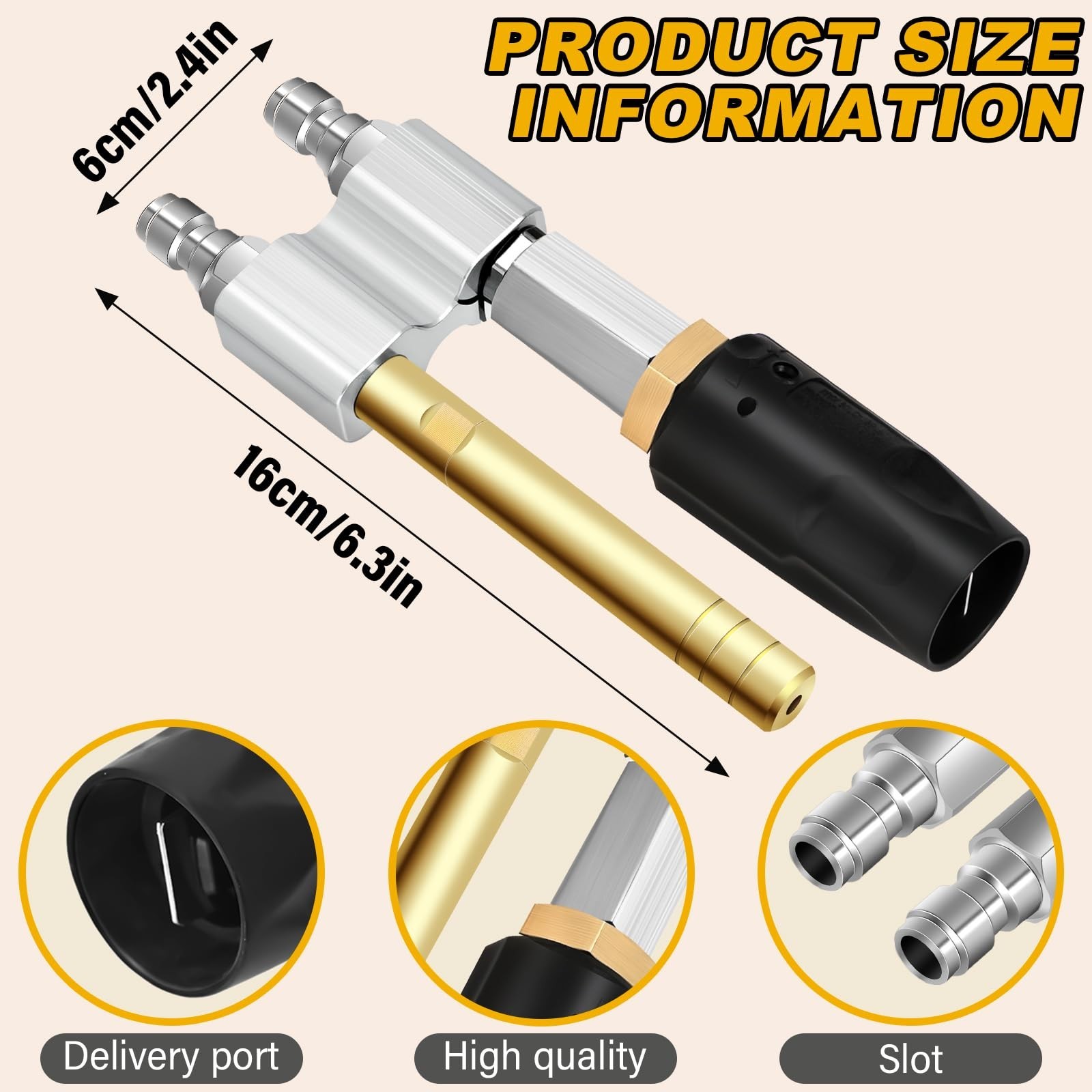 M5 Twist Nozzle,Adjustable Downstream Soft Wash Nozzles,Long Reach Soap Shoot…