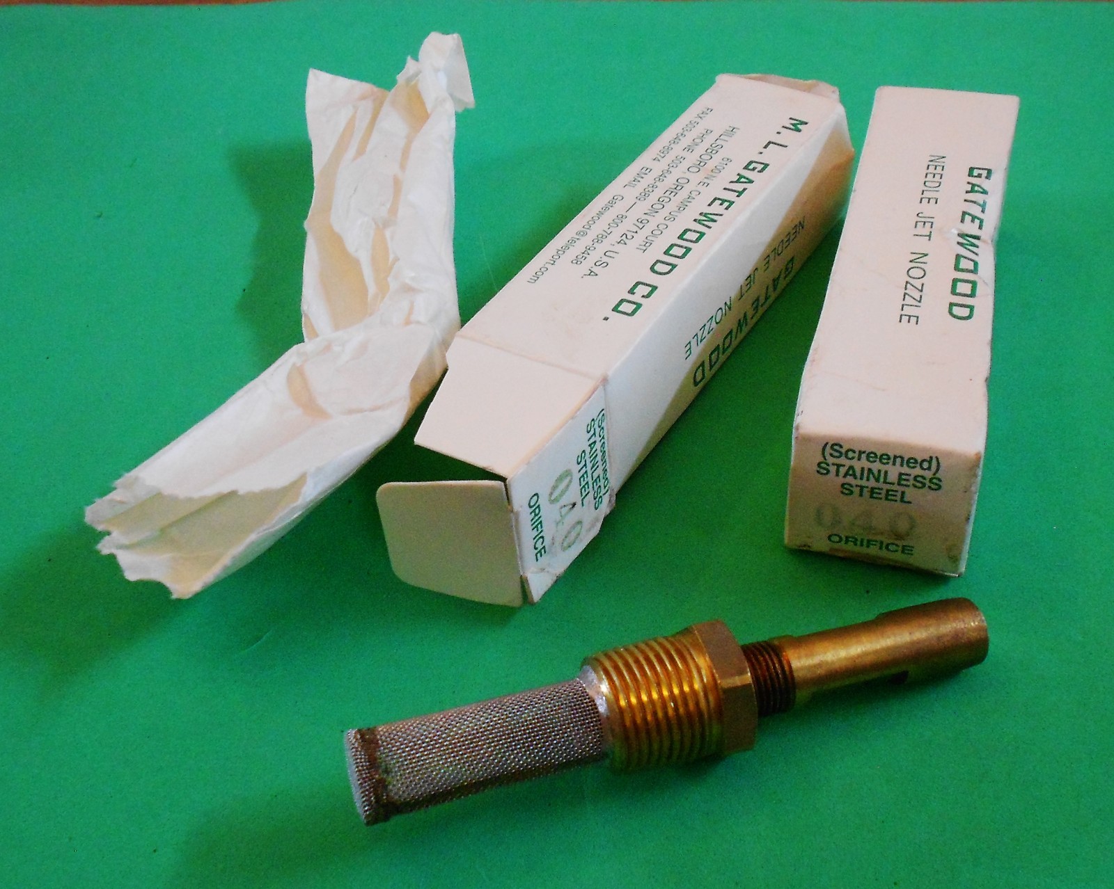 Lot of 2 each Gatewood #040 Stainless Steel NEEDLE JET NOZZLE