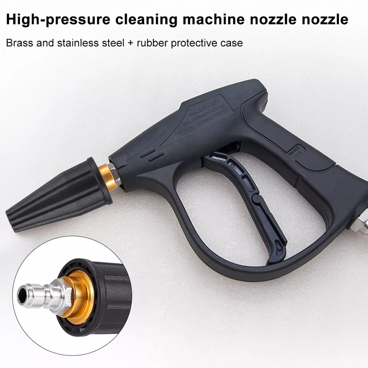4.0 GPM 1/4″ High Pressure Washer Rotating Turbo Nozzle Spray Tip Spray 4000PSI