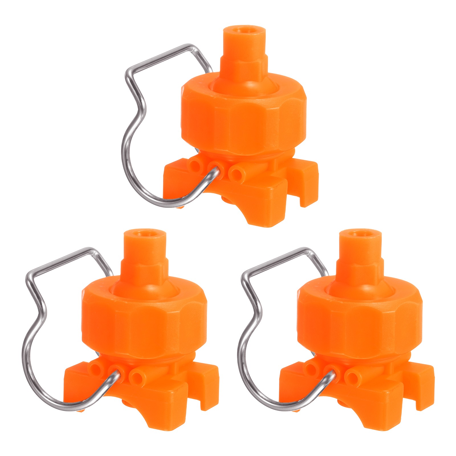 3Pcs 65 Degree Spray Nozzle with Pipe Clip 25mm/1″, 0.25m³/h
