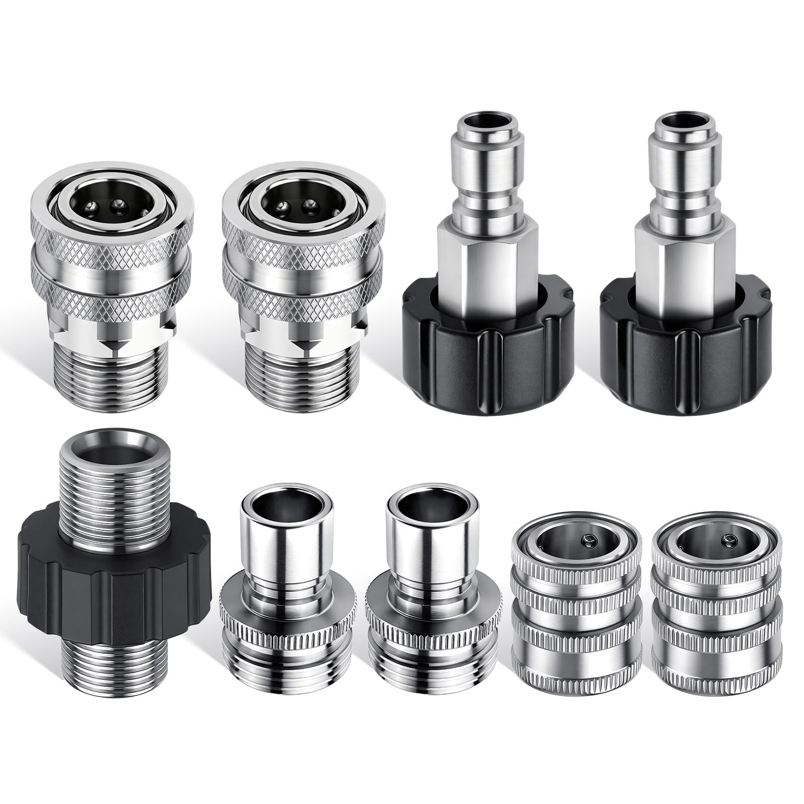 Pressure Washer Adapter Set, Stainless Steel Quick Disconnect Kit, M22 14 mm …